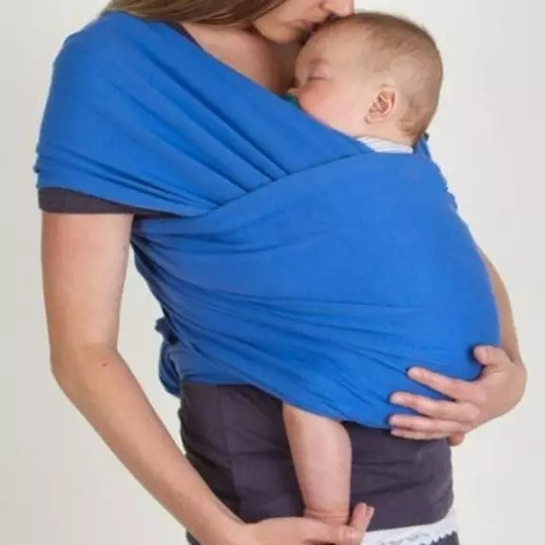Wrap Sling Carregador De Bebê 100% Algodão Cor Azul Royal