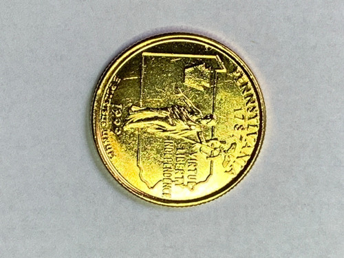 Robmar-usa-quarter P Y D Bañado Oro 24k Año 1999 Pensylvania