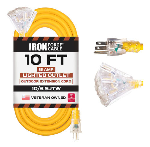 Iron Forge Cable Sjtw - Cable De Extension De Calibre 10 De 