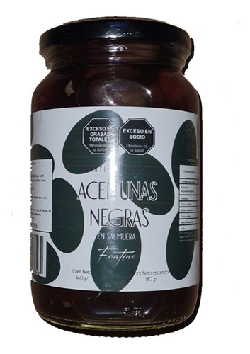 Aceitunas Negras Fratine Food En Salmuera X 360grms