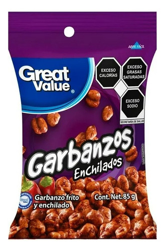 10 Pza Garbanzos Great Value Enchilados 85 G
