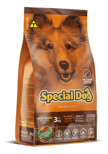 Alimento Special Dog Premium para cão adulto todos os tamanhos sabor vegetales pro em sacola de 3kg