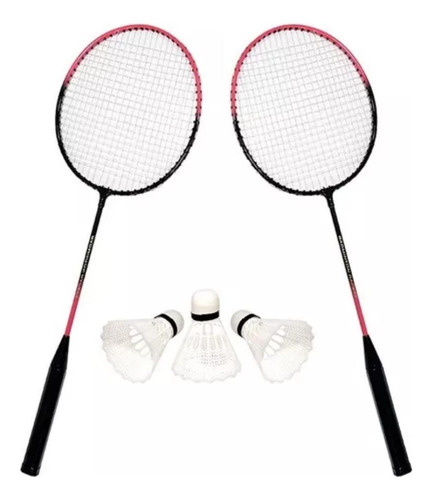 Kit Badminton 2 Raquetes + 3 Petecas Com Bolsa Star Sport