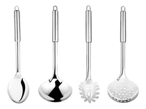Comprar Kit Jogo Inox Utensílios Pegador Escumadeira Concha Colher