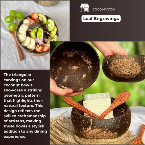 Cocovnxxxx Eco-friendly Coconut Bowl & Spoon Set-hecho A Man