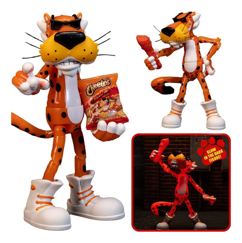 Chester Cheetah Flamin' Hot Glow Figura De Accion 6 Pulgadas