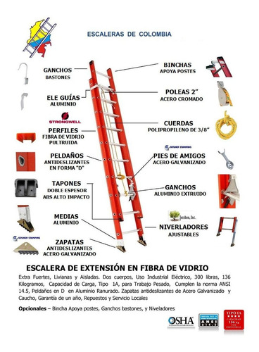Apoya Poste Industrial Marca: Escaleras De Colombia