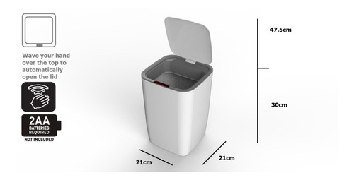 Tacho Cesto Basura Sensor Automatico 9 Lts Balingtech