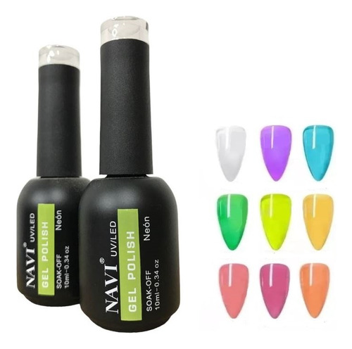 Navi 10ml Gel Polish Neon Uv/led Soak-off Luz De Noche X1u