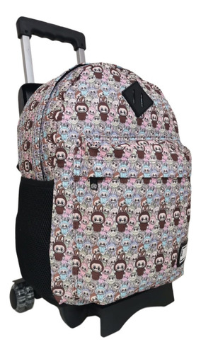Mochila Labubu Con Llantas Agua Liso