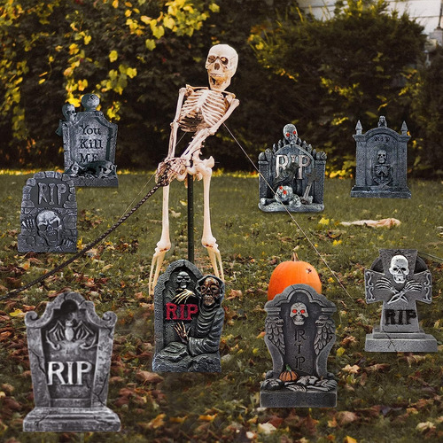 Carteles Decorativos Blulu, Simil Lapida Para Halloween, ...