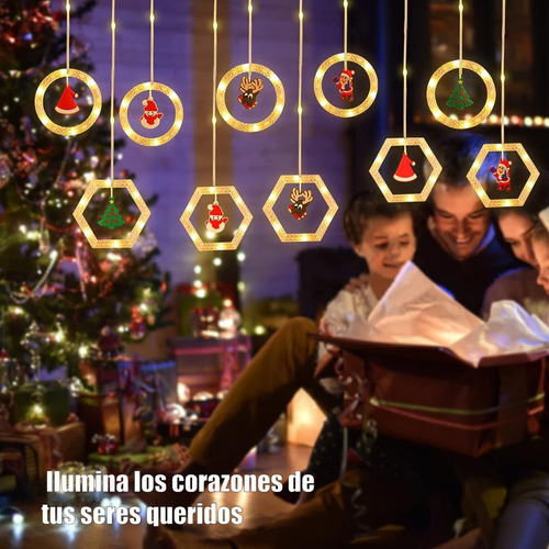 Extensión Cortina De Luces Navideñas Con Motivos