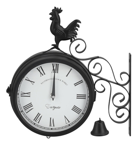 Reloj De Pared De Hierro Forjado Con Diseño Retro De Gallo