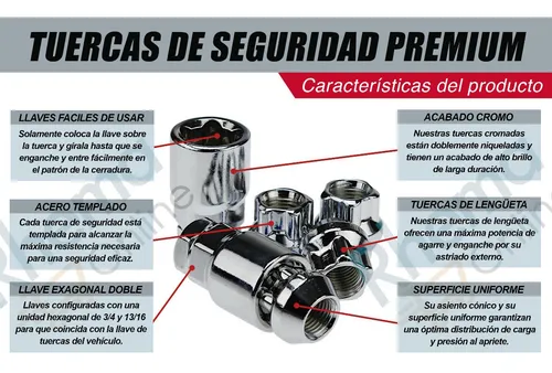 Birlos Tuercas Seguridad Ford F-150 Mod. 2015 Y Posteriores Birlos Tuercas Seguridad Ford F-150 Mod. 2015 Y Posteriores