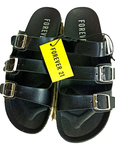 Sandalias De Hebillas, Suela Tipo Alpargata Forever 21, T24