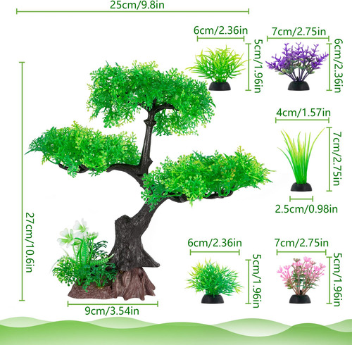 Decoração De Plantas De Plástico Artificial Para Aquário Ame