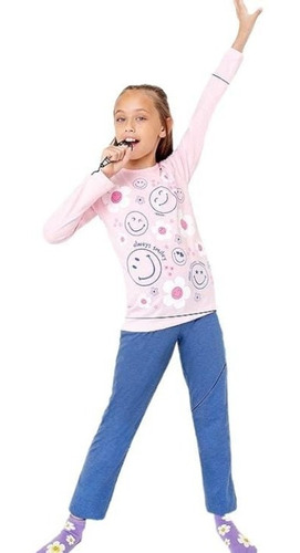 Pijama Nena Jersey Estampa Emoji Floral Elemento 22106