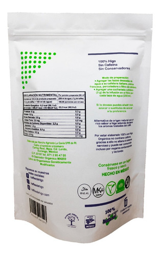 Kaffee De Higo Orgánico Sin Cafeína 250g (sustituto De Café)