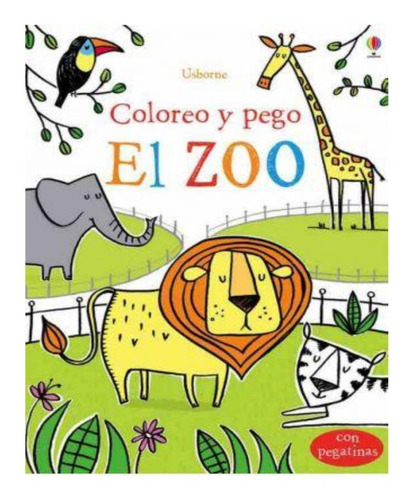 Libro Infantil: Coloreo Y Pego El Zoo, Actividades, Usbrone