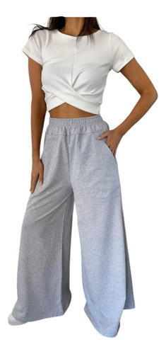 Maxi Palazo Pantalon Frisa Mujer Calentito X Talles