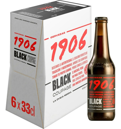 Cerveza 1906 Black Coupage Botella 330cc Pack X 6