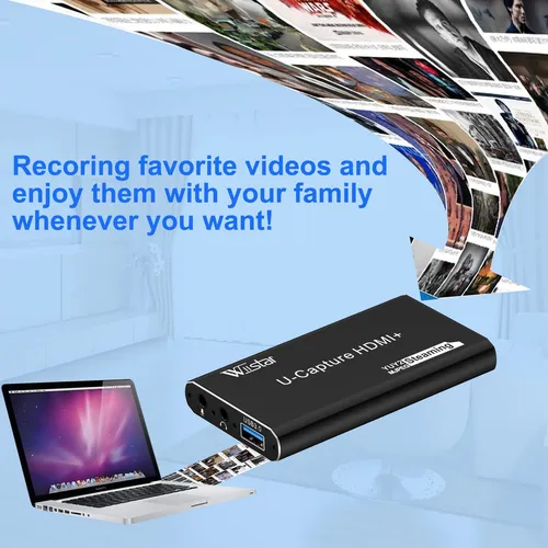 Wiistar - Tarjeta Usb De Captura De Audio Y Vídeo 1080p60fps Hdmi A Usb3.0 Dispositivo De Captura De Vídeo Yuy2 Con Micrófono 4k30hz Hdmi Loopout Para Grabación De Juegos En Vivo Ps4 Compatible Con