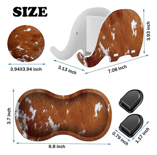Soporte Ergonómico Multiuso Escritorio Piel De Vaca Leopardo