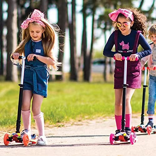 Patinete Infantil 3 Ruedas Altura Ajustable Cubiertas Anchas