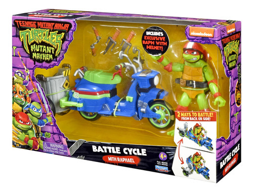 Tmnt Tortugas Ninja Battle Cycle Con Raphael