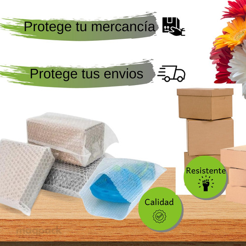 100 Bolsas De Burbuja Para Empaque De 12x12 Pulgadas