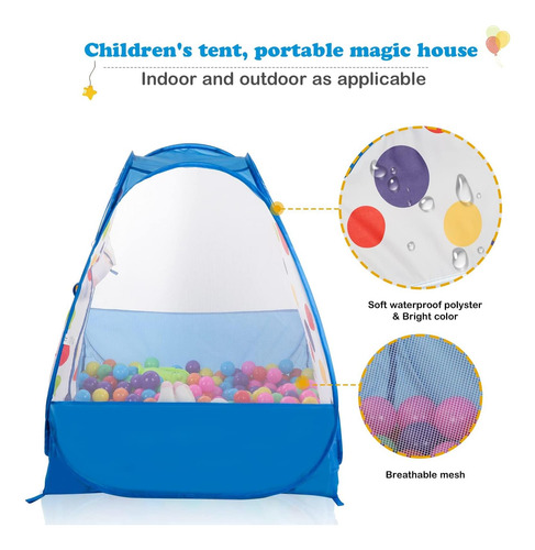 Eocusun Pop Up Playhouse, Ball Pit Kids Play Play Para La Y