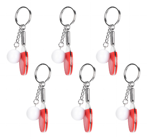 Llavero Para Bolso De Mano, 6 Unidades, Con Forma De Ping-po