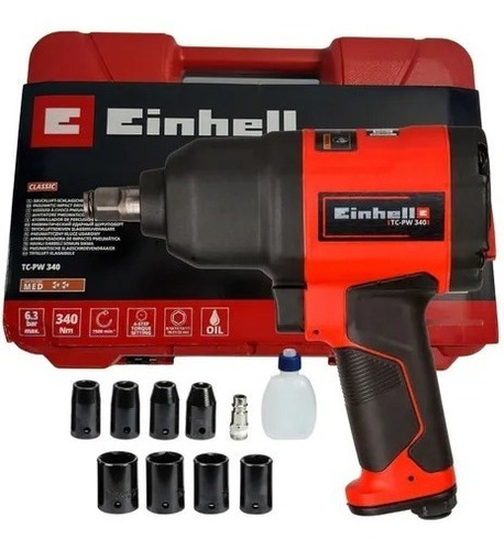 Llave Pistola Impacto Neumatica 1/2 Einhell +kit Tubos 340nm