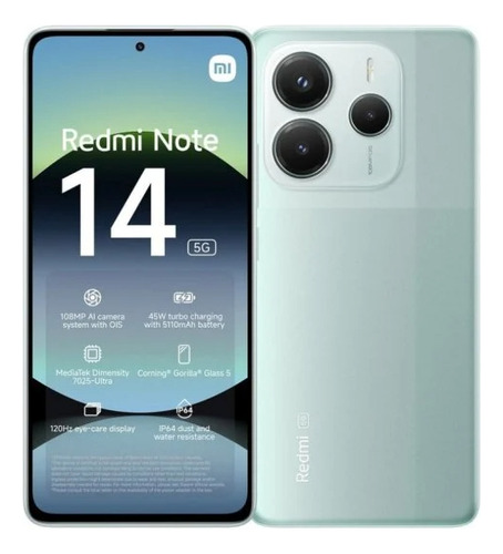 Xiaomi Redmi Note 14 256gb Verde Claro