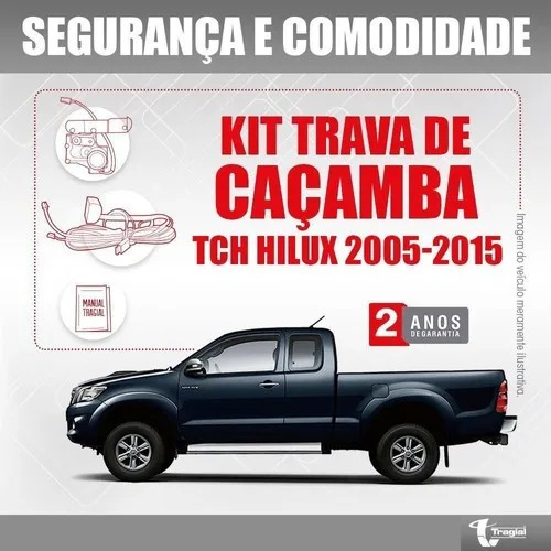 Imagem 2 de 3 de Kit Trava Caçamba Tragial Tch Toyota Hilux De 2005 A 2015