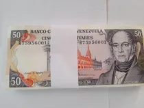Comprar Billetes De 50 Bolívares 100 Consecutivos 5 De Junio De 1995