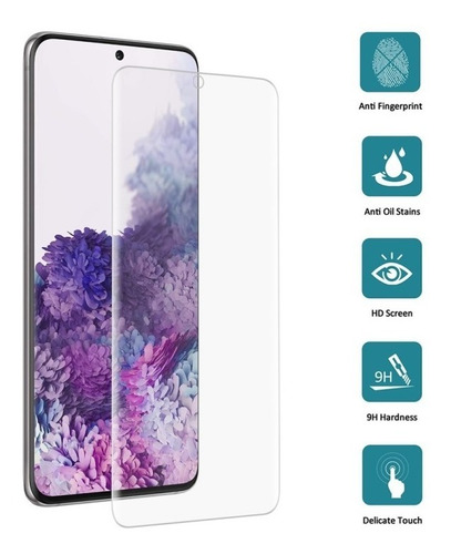 Imagen 4 de 8 de Vidrio Templado Samsung S20 Ultra Curvo 3d Anti Impactos