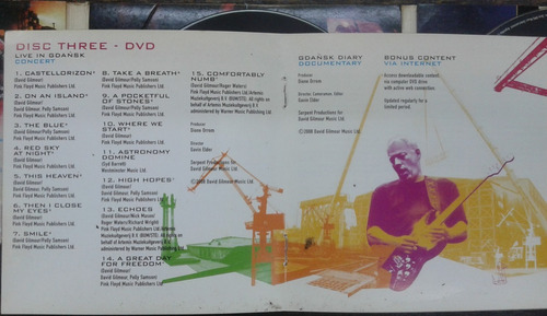 Imagen 6 de 9 de David Gilmour * Live In Gdansk * 4 Dvd * Original *