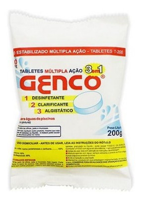 Imagem 3 de 3 de Kit Clorador Flutuante Margarida + 3 Pastilhas Genco