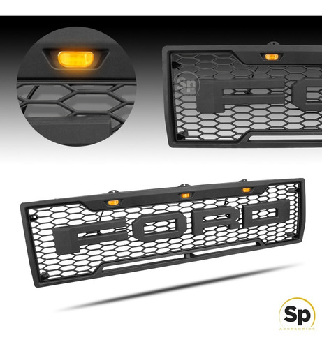 Parrilla Tipo Raptor Ford Lobo F150 1980-86 Con Led