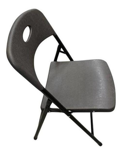Cadeira Plástico Dobrável Camping 78x46x50cm - Preto