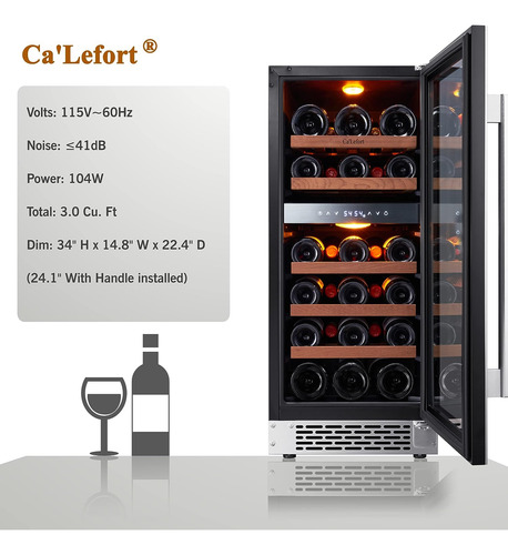Cava De Vinos Refrigeración Bebidas 28 Botellas