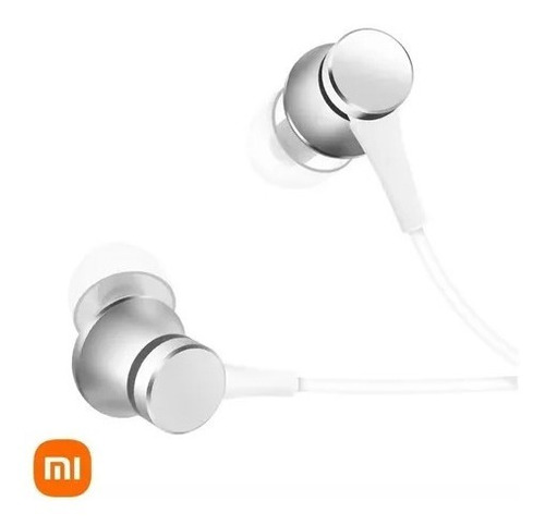 Imagen 3 de 4 de Auriculares Xiaomi Original Mi Basic In Ear Plateado 3,5mm