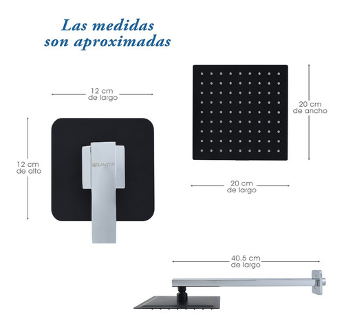 Set De Accesorios Para Baño Marca Gravita Mod. Set Cua Negro Negro