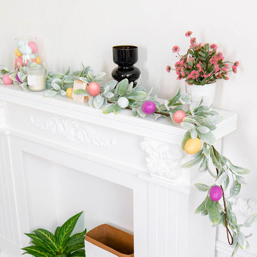Decoración De Hojas De Oreja De Pascua, Fiesta, Simulación D