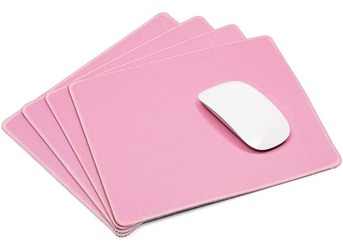 Mouse Pad Con Bordes Cosidos X 4 Unidades Color Rosa