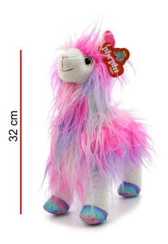 Imagen 3 de 3 de Peluche Llama Pelo Largo 32cm Phi Phi Toys 8096