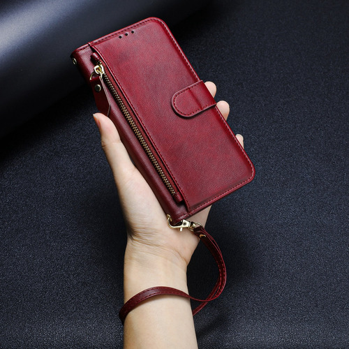 Funda De Piel Con Cierre De Primera Calidad Para Motorola E40, A Prueba De Golpes, Protección De 360°, Cartera, Bloqueo Rfid, Soporte