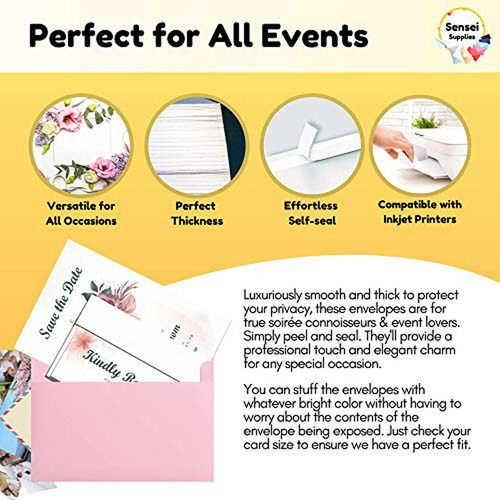 Pack De 55 Tarjetas De Invitación A7 Con Sobres - Ideal Para