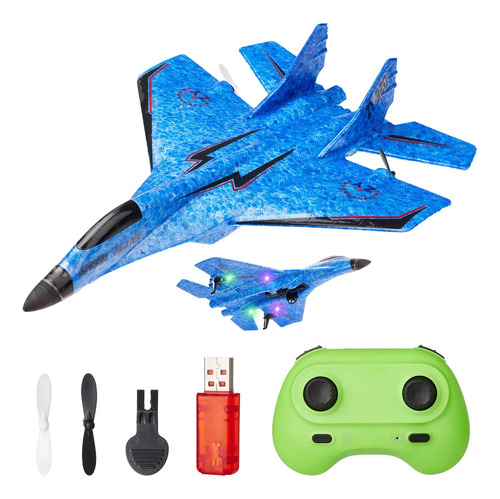 Lictin Dron De Control Remoto De Aviones Teledirigidos De Juguete Inalámbrico,avión Rc De 2 Canales Y 2.4 Ghz Con Luces, Avión De Combate Rc De Espuma Para Adultos Y Niños